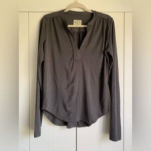 Ramblers Way Womens Wool Long‎ Sleeve Top Grey Size Medium